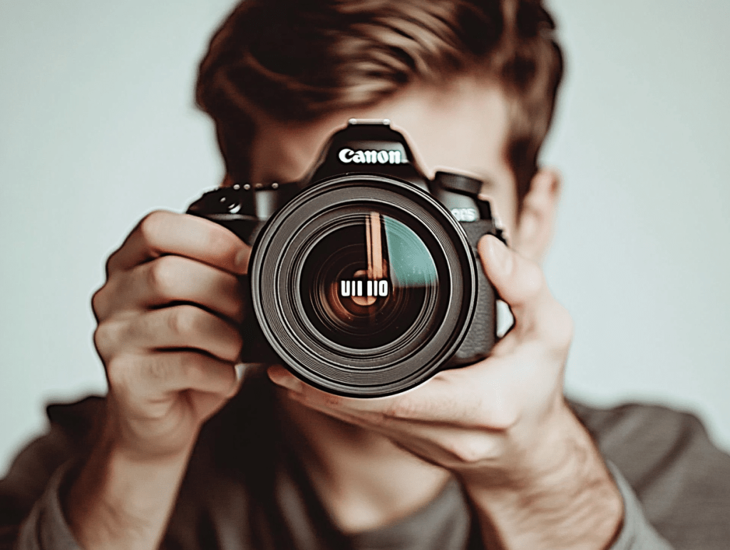 A video podcasting agency owner points his camera at the viewer